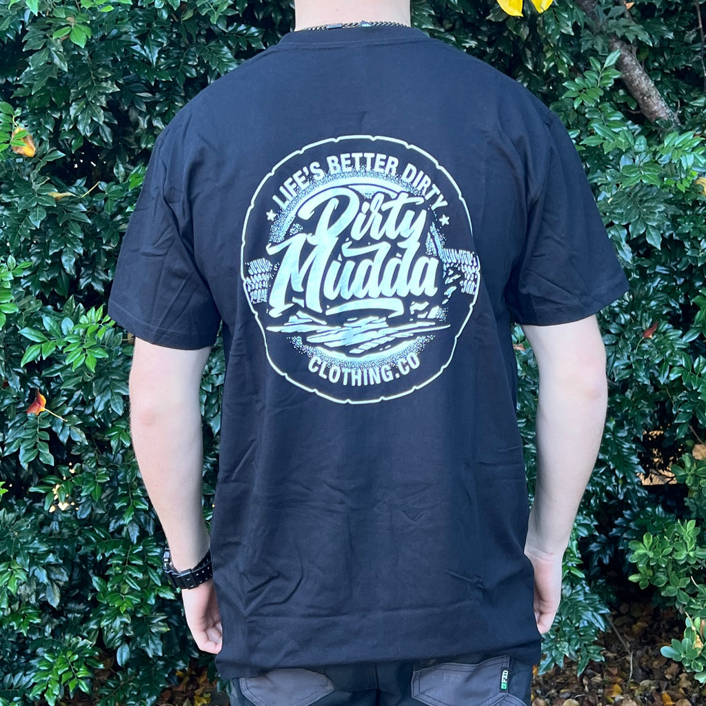 Dirty Mudda Black White Logo (Men's)