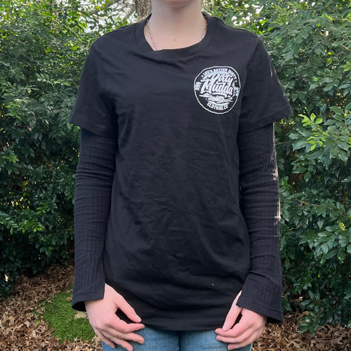 Dirty Mudda Black White Logo Tee (Women's)