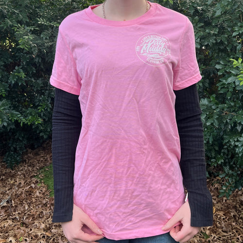 Dirty Mudda Bubble Gum White Logo Tee (Women's)
